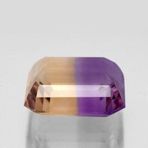 Amétrine bicolore naturelle taille émeraude, 9,81 ct, VVS