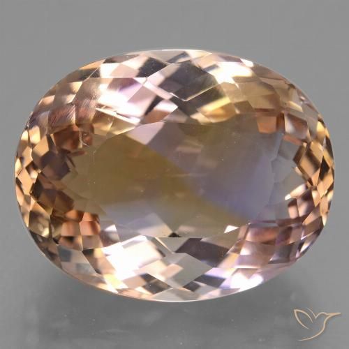 Amétrine Bicolore naturelle Coupe ovale, 24.62 ct, VVS