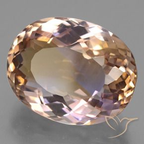 Amétrine Bicolore naturelle Coupe ovale, 24.62 ct, VVS