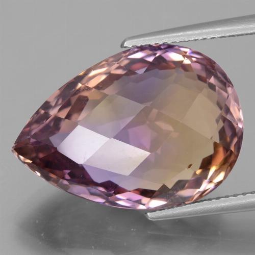 Amétrine Bicolore naturelle En forme de poire, 21.65 ct, VVS