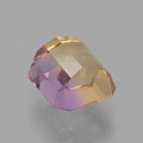 Amétrine bicolore naturelle taille émeraude, 3,06 ct, VS