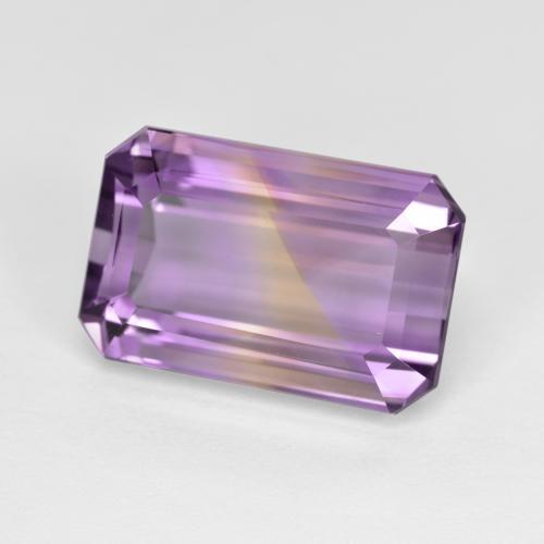 Amétrine Bicolore naturelle Taille émeraude, 8.57 ct, VS