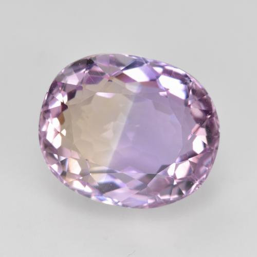 Amétrine bicolore naturelle coupe ovale, 4,58 ct, VVS