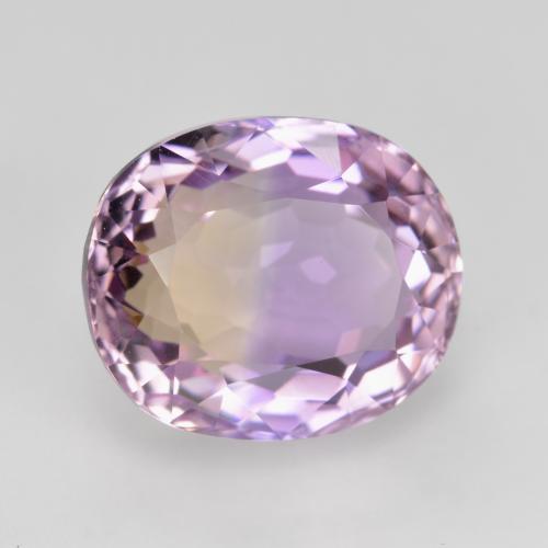 Amétrine bicolore naturelle coupe ovale, 4,58 ct, VVS