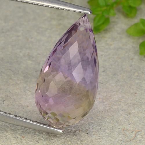 10.55ct Naturel Bicolore Amétrine, Briolette, VVS