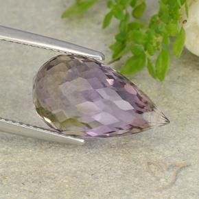 Amétrine bicolore naturelle briolette, 8,61 ct, VVS