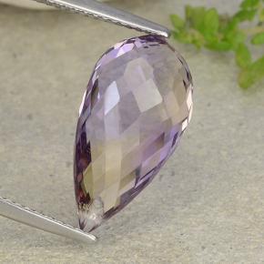 Amétrine bicolore naturelle briolette, 7,71 ct, VVS