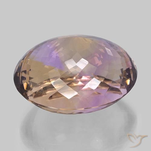 Amétrine Bicolore naturelle ovale, 52.90 ct, VVS