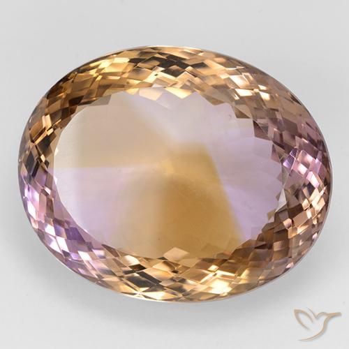Amétrine Bicolore naturelle ovale, 45.17 ct, IF