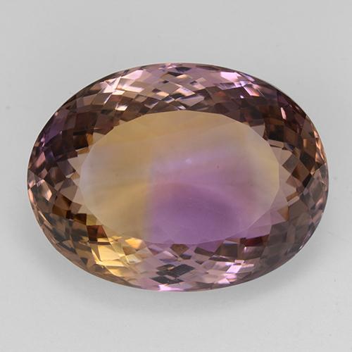 Amétrine bicolore naturelle coupe ovale, 29,93 ct, IF