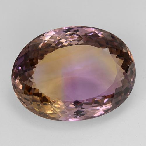 Amétrine bicolore naturelle coupe ovale, 29,93 ct, IF