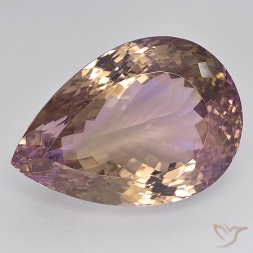 87.33ct Naturel Bicolore Amétrine, En forme de poire, VVS