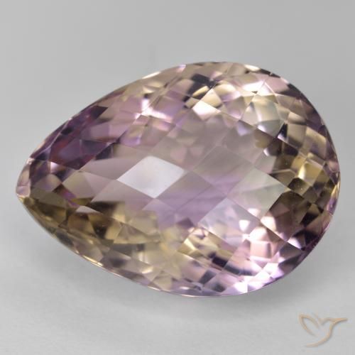 19.05ct Naturel Bicolore Amétrine, En forme de poire, VS