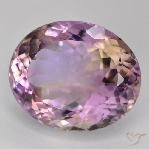 Amétrine Bicolore naturelle ovale, 19.64 ct, VS