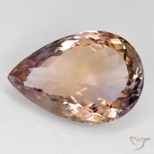 17.76ct Naturel Bicolore Amétrine, En forme de poire, VS