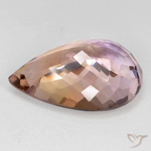 Amétrine Bicolore naturelle En forme de poire, 17.76 ct, VS