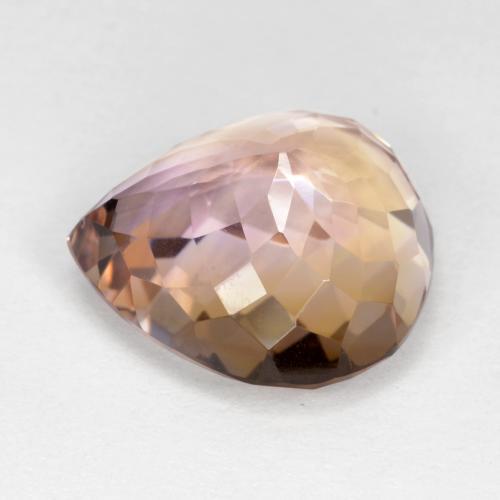 Amétrine bicolore naturelle en forme de poire, 13,59 ct, VS
