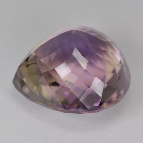 Amétrine bicolore naturelle en forme de poire, 19,34 ct, VS
