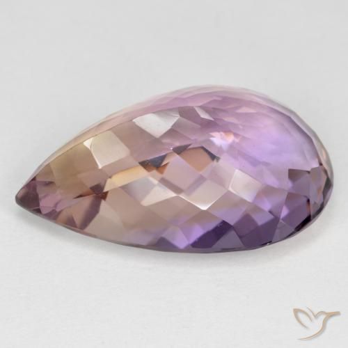 Amétrine Bicolore naturelle En forme de poire, 23.98 ct, VVS
