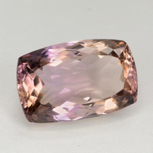 Amétrine bicolore naturelle coupe coussin, 12,72 ct, VVS