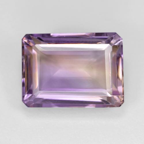 Amétrine bicolore naturelle taille émeraude, 7,53 ct, VS