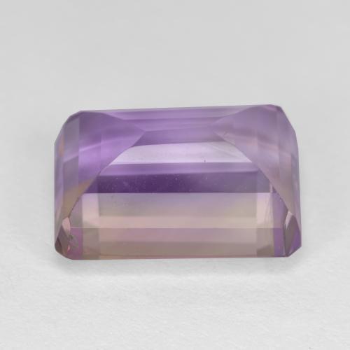 Amétrine bicolore naturelle taille émeraude, 7,53 ct, VS
