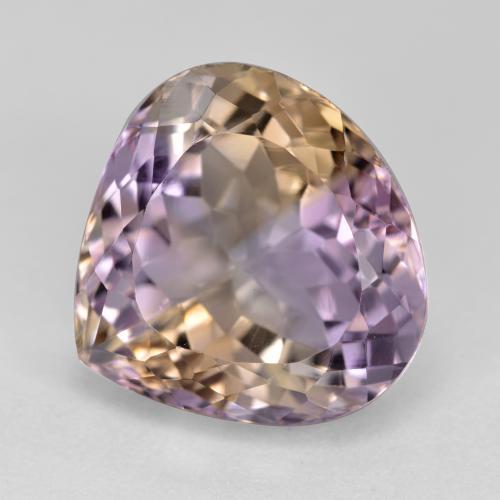Amétrine bicolore naturelle en forme de poire, 9,50 ct, VVS