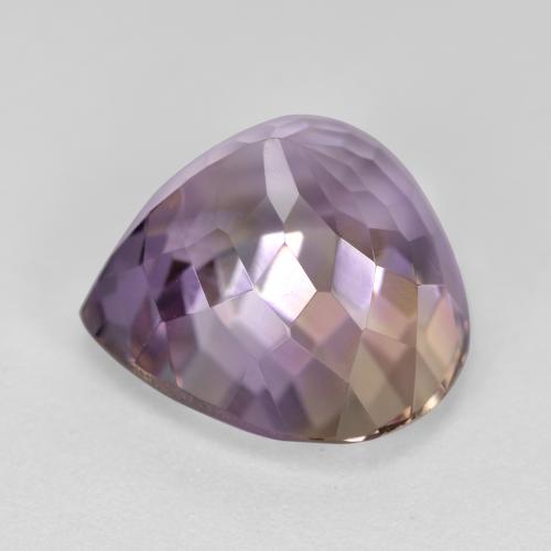 Amétrine bicolore naturelle en forme de poire, 9,50 ct, VVS