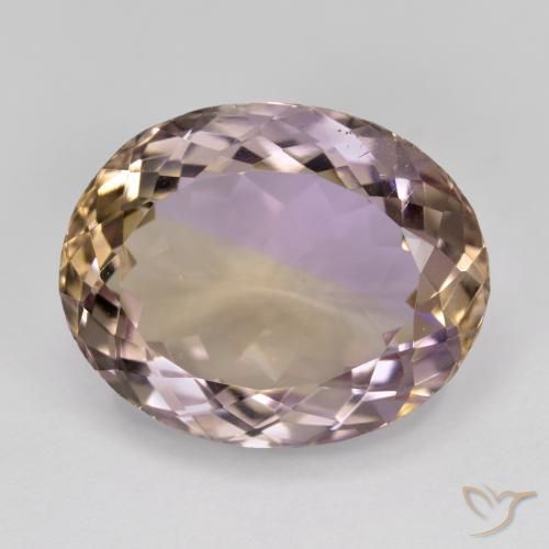 12.67ct Naturel Bicolore Amétrine, ovale, VVS