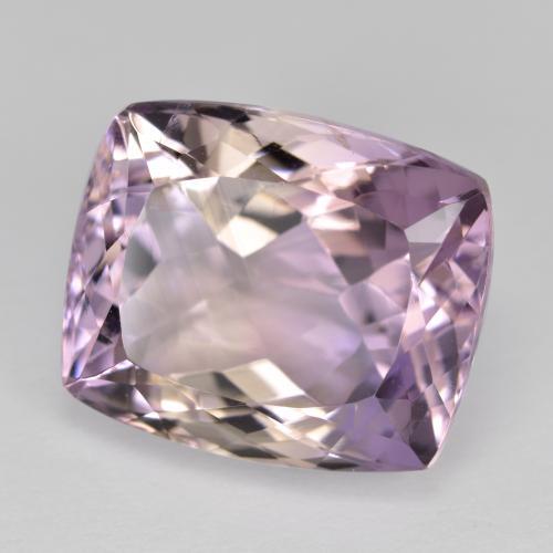 Amétrine bicolore naturelle coupe coussin, 12,91 ct, VVS