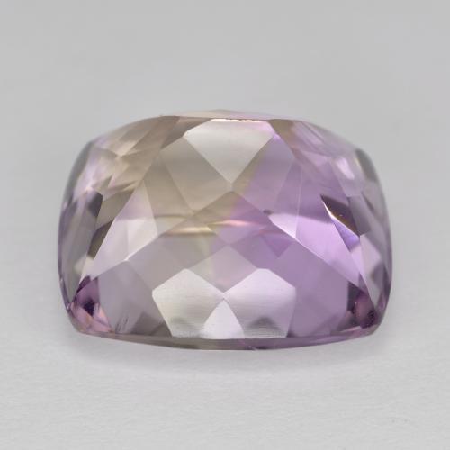 Amétrine bicolore naturelle coupe coussin, 12,91 ct, VVS