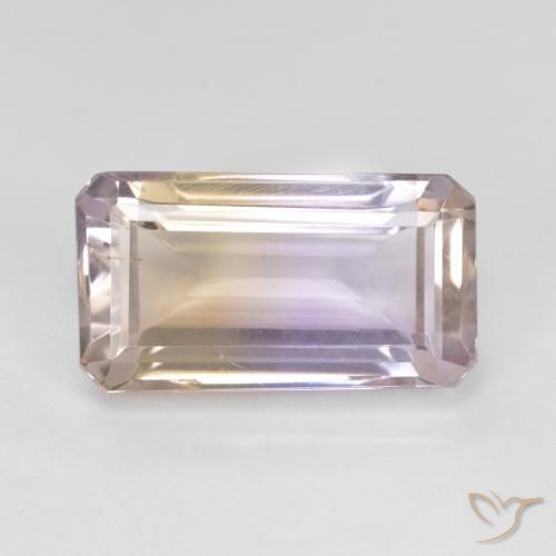 7.02ct Naturel Bicolore Amétrine, Taille émeraude, VS