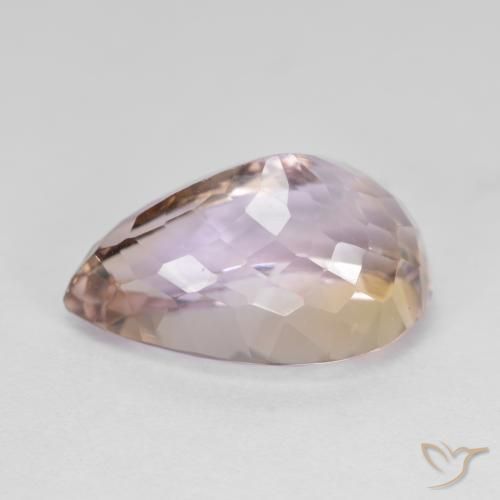 Amétrine Bicolore naturelle En forme de poire, 8.50 ct, VS