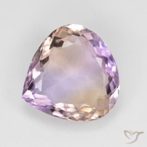 Amétrine bicolore naturelle en forme de poire, 6,23 ct, VS
