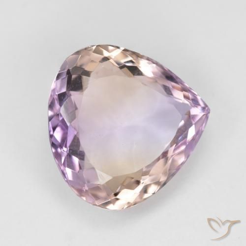 Amétrine bicolore naturelle en forme de poire, 6,23 ct, VS