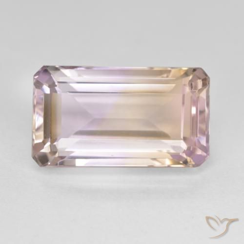 8.87ct Naturel Bicolore Amétrine, Taille émeraude, VVS-VS