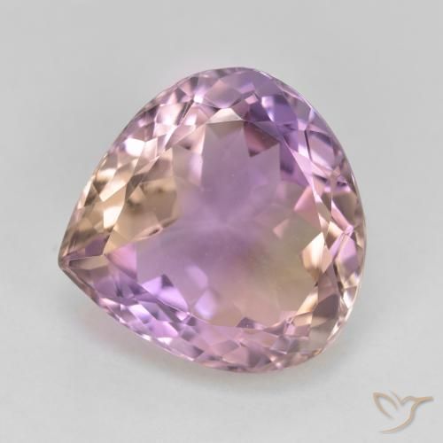 10.23ct Naturel Bicolore Amétrine, En forme de poire, VVS-VS