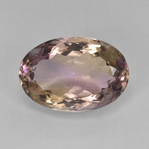 Amétrine bicolore naturelle coupe ovale, 8,92 ct, VVS
