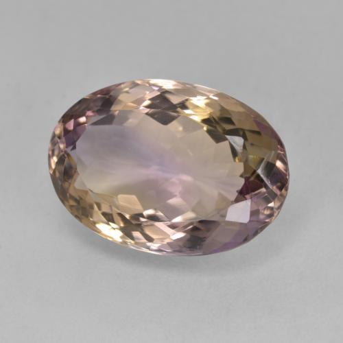 Amétrine bicolore naturelle coupe ovale, 8,92 ct, VVS
