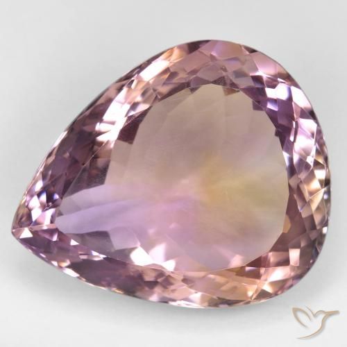 32.02ct Naturel Bicolore Amétrine, En forme de poire, VS