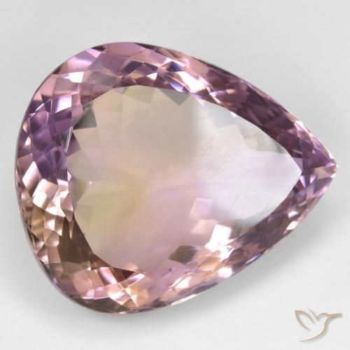 Amétrine Bicolore naturelle En forme de poire, 32.02 ct, VS