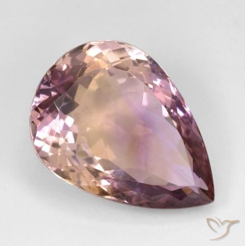 18.47ct Naturel Bicolore Amétrine, En forme de poire, VS