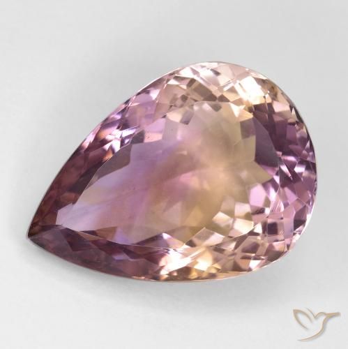 Amétrine Bicolore naturelle En forme de poire, 18.47 ct, VS