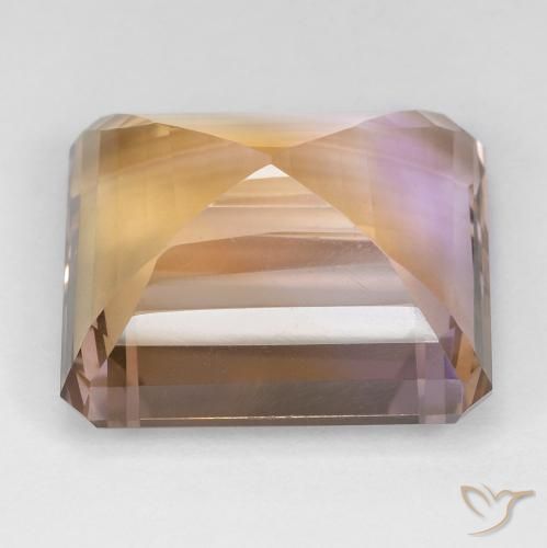 Amétrine Bicolore naturelle Octogone / coupe Émeraude, 27.34 ct, VS