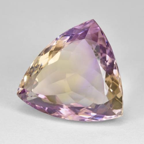 Amétrine bicolore naturelle trillion, 21,24 ct, VS