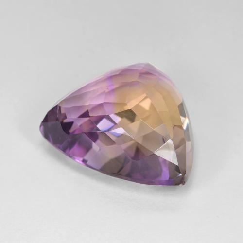 Amétrine bicolore naturelle trillion, 21,24 ct, VS