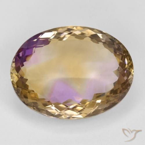 24.08ct Naturel Bicolore Amétrine, ovale, VVS