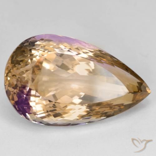 Amétrine Bicolore naturelle En forme de poire, 27.14 ct, VVS-VS