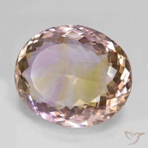 Amétrine Bicolore naturelle ovale, 25.10 ct, VVS