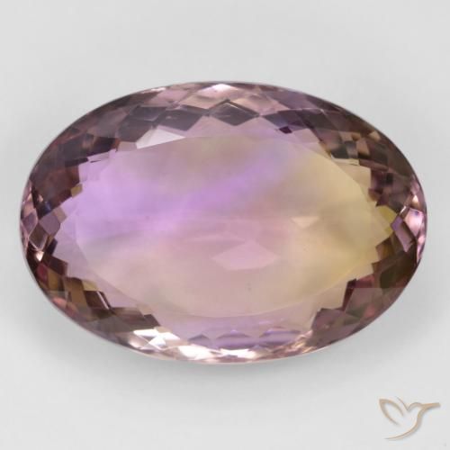 Amétrine Bicolore naturelle ovale, 32.77 ct, VVS